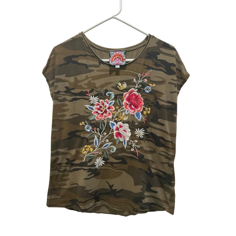 JOHNNY WAS Assa Cap Sleeve Tee Size Extra Small (XS)